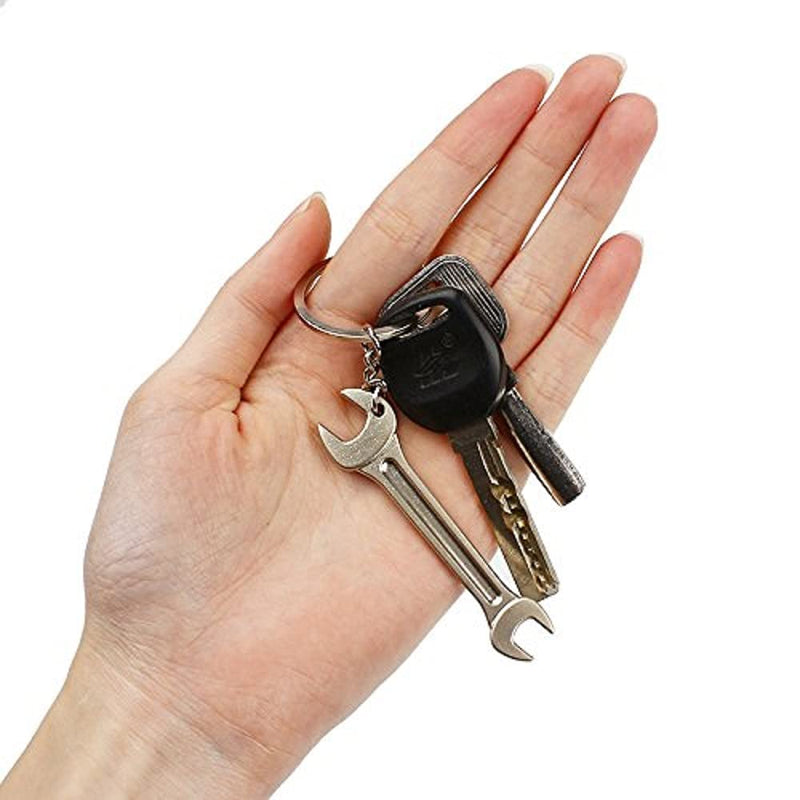 4pcs Mini Wrench Tool Keychain Metal Spanner Keyring Pendant Key Holder Organizer Keyfob Gift for Men Women Multitool Keychain Tool Keychains for Men