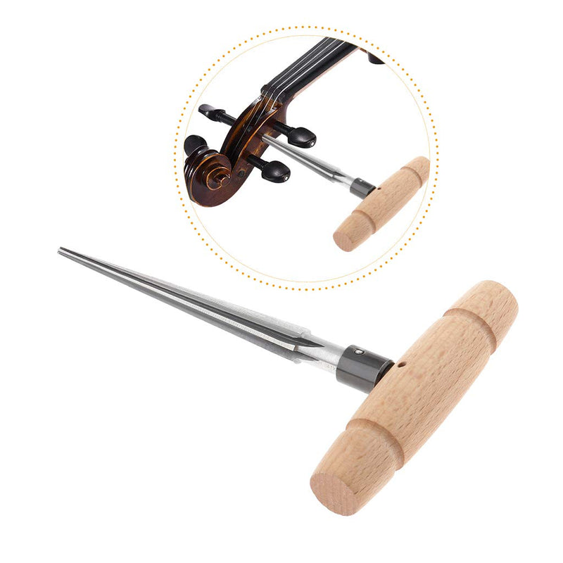 Alnicov T-Handle Tapered 4 Fluted Hand Reamer Guitar Woodworker Cutting Tool