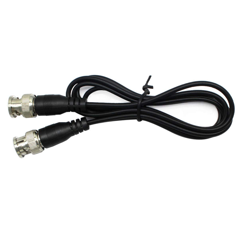 ANVISION 6-Pack Black 1m 3.3ft BNC Male to BNC Male Jumper Cable with Black Connector for CCTV DVR to TV System