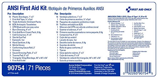 First Aid Only 90754 10 Person Bulk ANSI A, Plastic