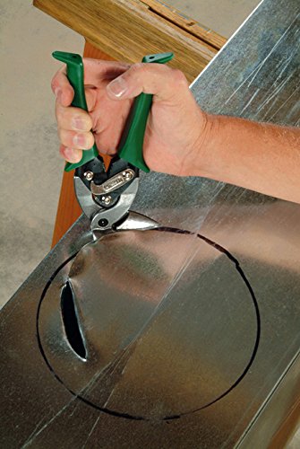 MIDWEST Aviation Snip - Right Cut Upright Tin Cutting Shears with Forged Blade & KUSH'N-POWER Comfort Grips - MWT-6900R