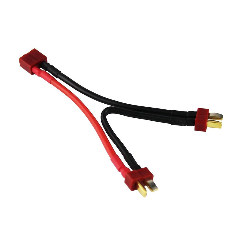 OliYin 2pcs Deans 2-Male to 1-Female Series Connector Adapter Double Voltage LiPo 14awg 3.93"(Pack of 2)
