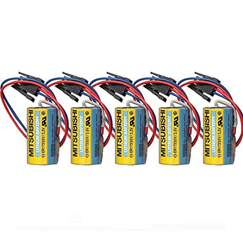 SHENYANG 5 Pack MR-BAT ER17330V3.6V A6BAT PLC Battery for FANUC CNC System Power