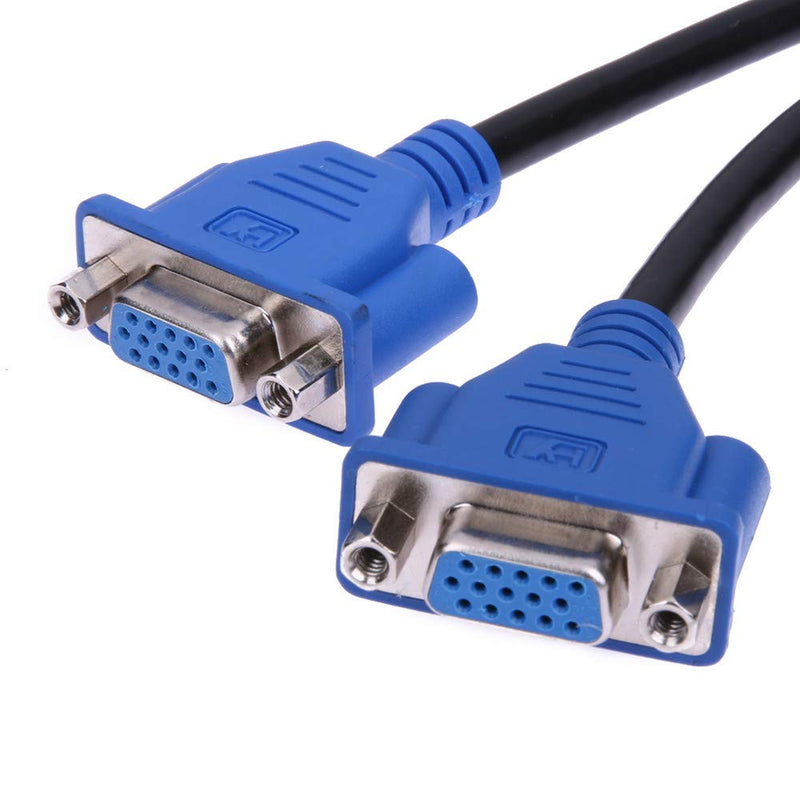 ANRANK DV59215AK DMS-59 Pin Male to 2 VGA 15 Pin Female Splitter Y-Cable Adapter