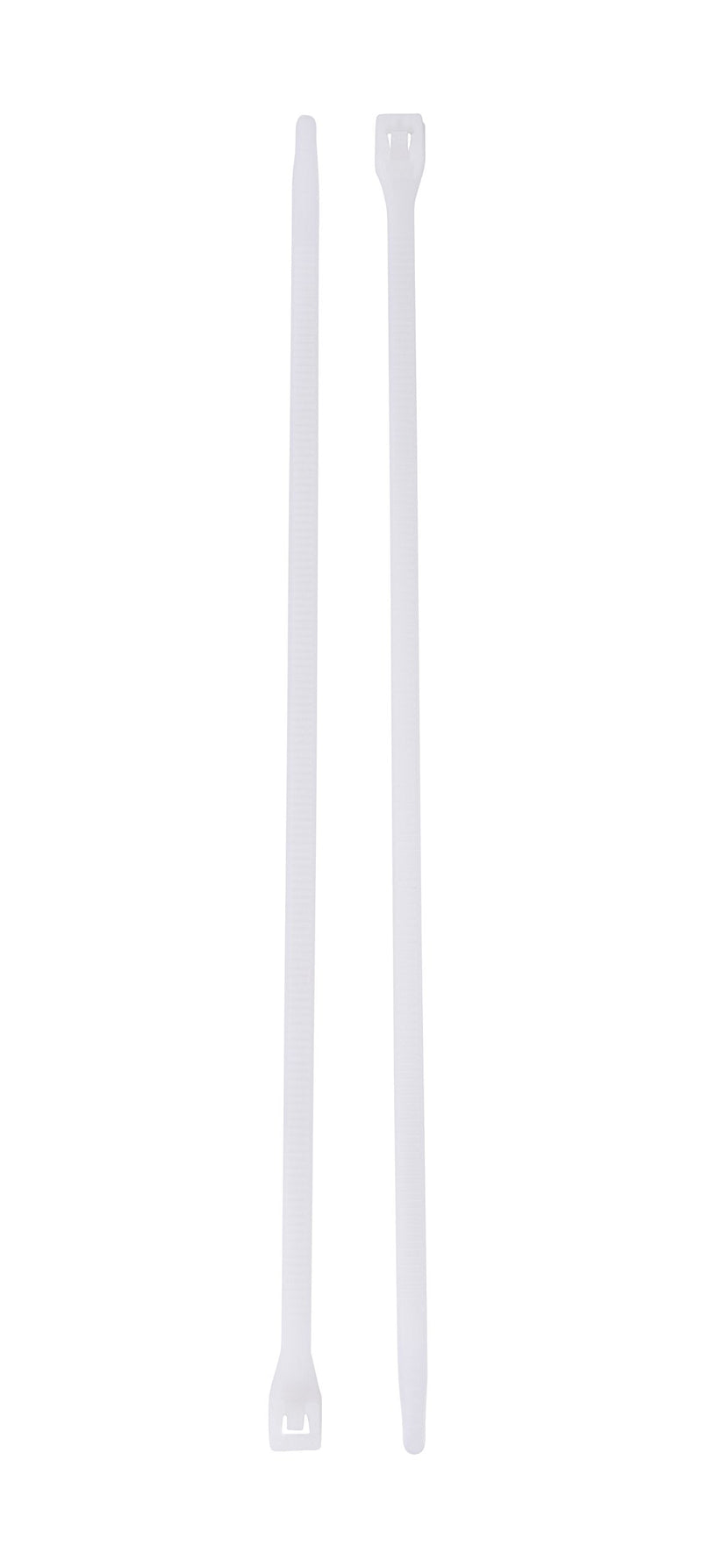 Gardner Bender 46-310 DoubleLock Cable Tie, 11 inch, 75 lb, Electrical Wire and Cord Management, Nylon Zip Tie, 100 Pk, Natural White