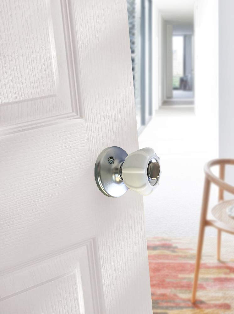 New Enjoy Cover - Door Knob Cover Grips Non Slip Arthritis & Senior Living Aids Grippy Easy Open Decorative. Simple Functional Effective Solution- 4 Pack (White, Tylo)