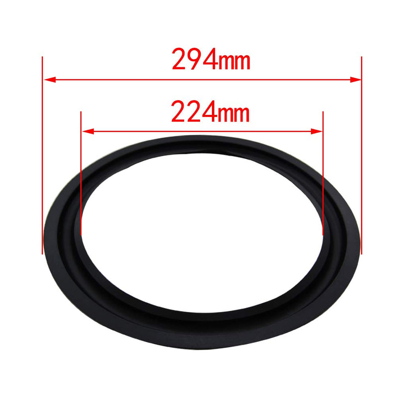 Fielect 12 Inch Speaker Rubber Edge Surround Rings Replacement Parts for Speaker Repair or DIY 2pcs 12"