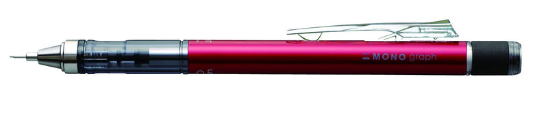 Tombow Mono Graph Shaker Mechanical Pencil 0.5mm, Red Body (SH-MG31)