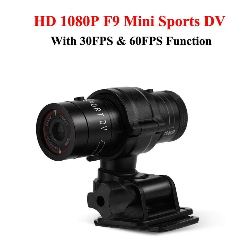 Sport Action DV Camera, Mini Portable Full HD 720P Audio Camera with Mic, IPX-4 Waterproof Bike Car Camera for Outdoor Sports (Black)