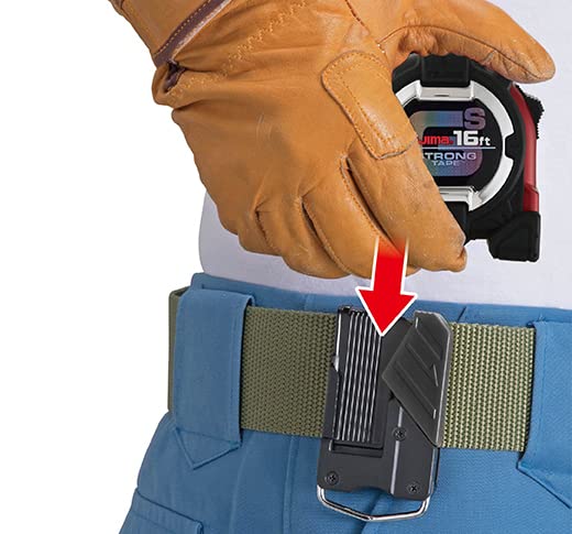 TAJIMA GS-Lock Tape Measure - 16ft x 1in Tape Measure with Compatible Clip & Hook - GS-C16BW