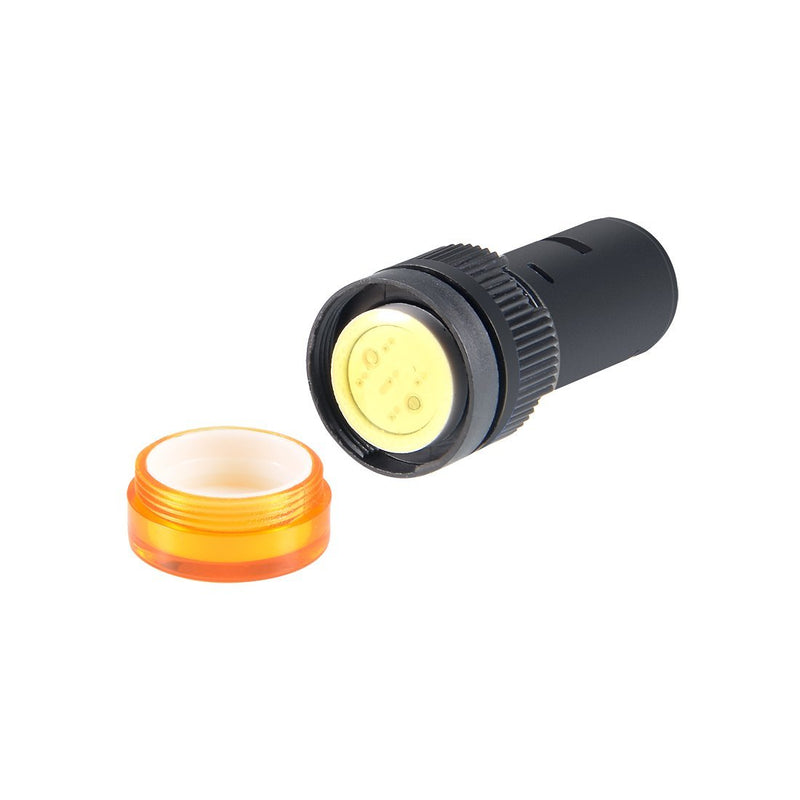 uxcell 3Pcs Yellow Indicator Light AC/DC 24V, 16mm Panel Mount, for Electrical Control Panel, HVAC, DIY Projects