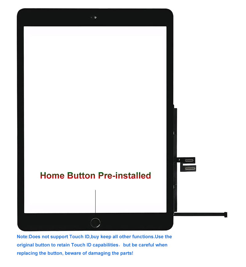 Touch Screen Replacement 2 Pack for iPad 7 7th/8 8th Gen Digitizer 2019/2020 10.2 Inch,for 7th 8th Generation A2197 A2198 A2200, A2270 A2428 A2429 A2430 with Home Button (Black) Black