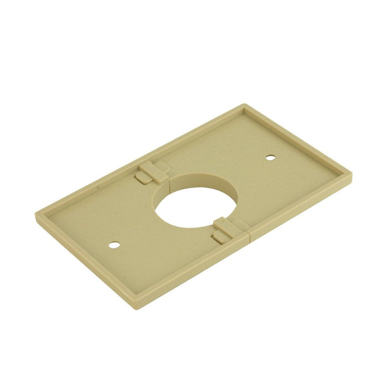 Split Single Gang Plate, 1.375 Inch Hole, Ivory