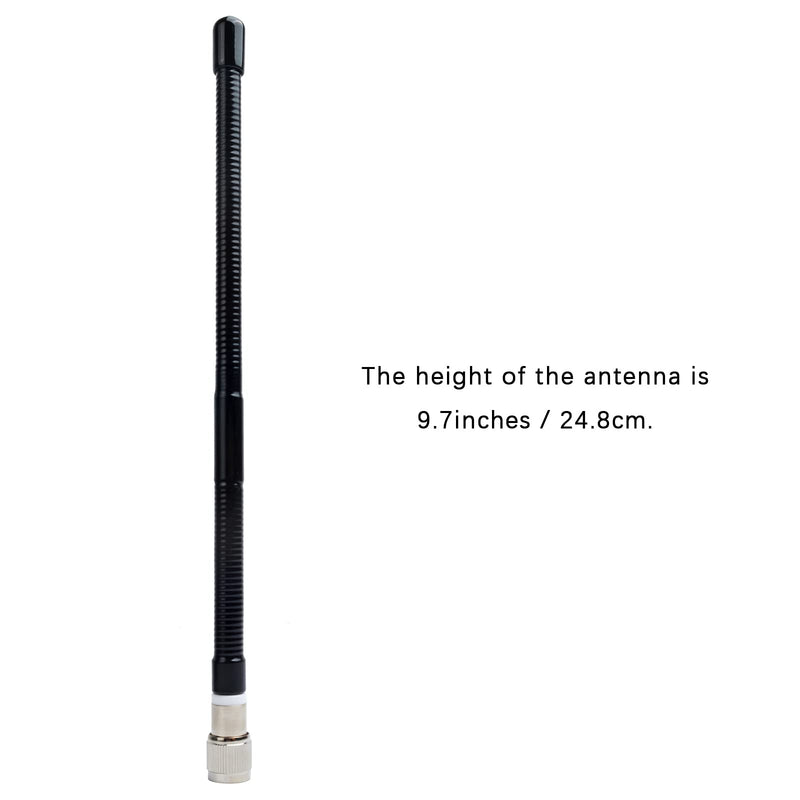 TWAYRDIO CB Radio Antenna for President Randy FCC Handheld CB Radio, 26-29MHz 9.7inches Replacement Antenna with TNC Male Connector Compatible with President Randy II FCC Handheld CB Radio