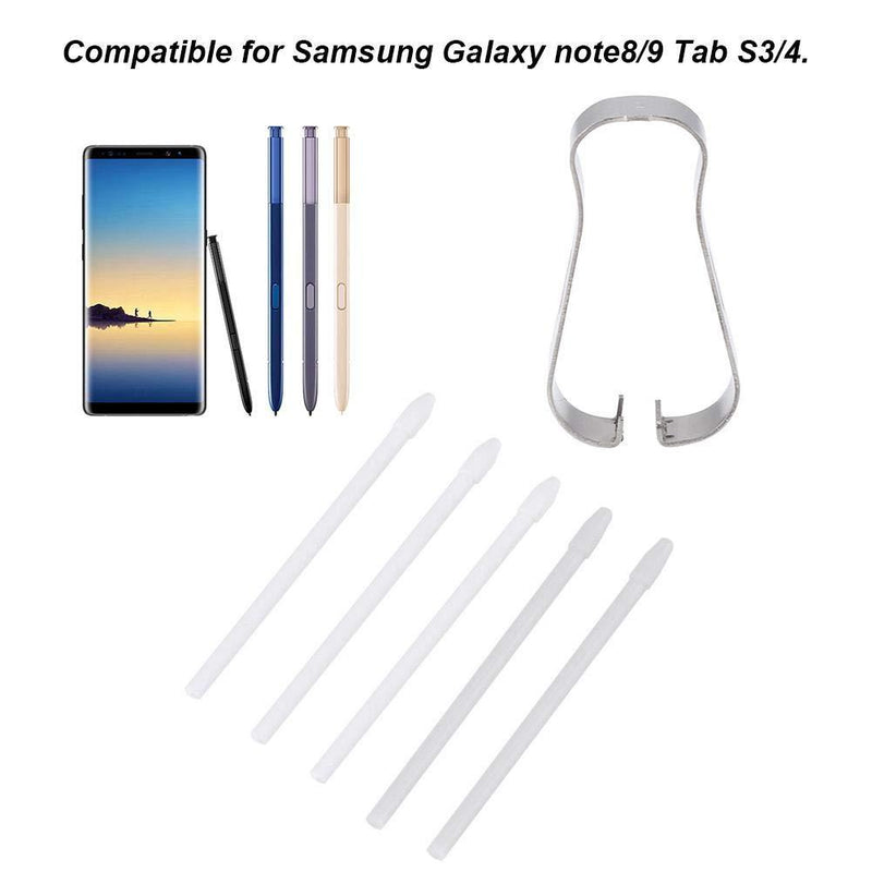 Replacement S Pen Tips Nibs, Stylus Pen Refill Tool Set for Samsung Galaxy Note 8/9 Tab S3/4(White) White