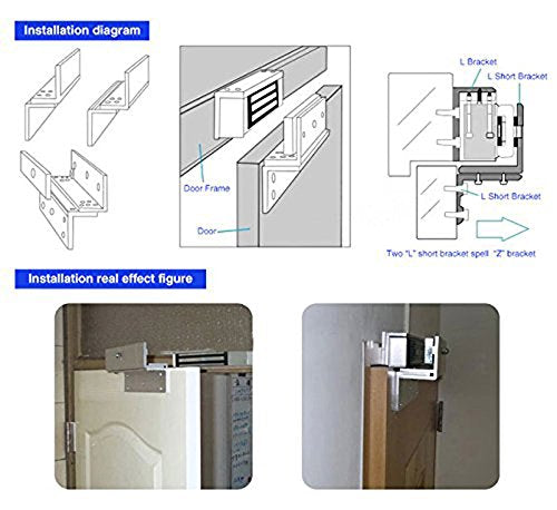 Z & L Holder Stand Bracket Clamp Support for 600lbs/280KG Holding Force Electric Magnetic Lock