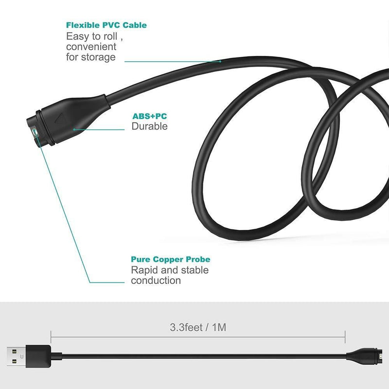 Compatible with Garmin Vivoactive 3 Vivoactive 4 4S Charger Replacement USB Data Charging Clip for Vivoactive 3 GPS Smartwatch