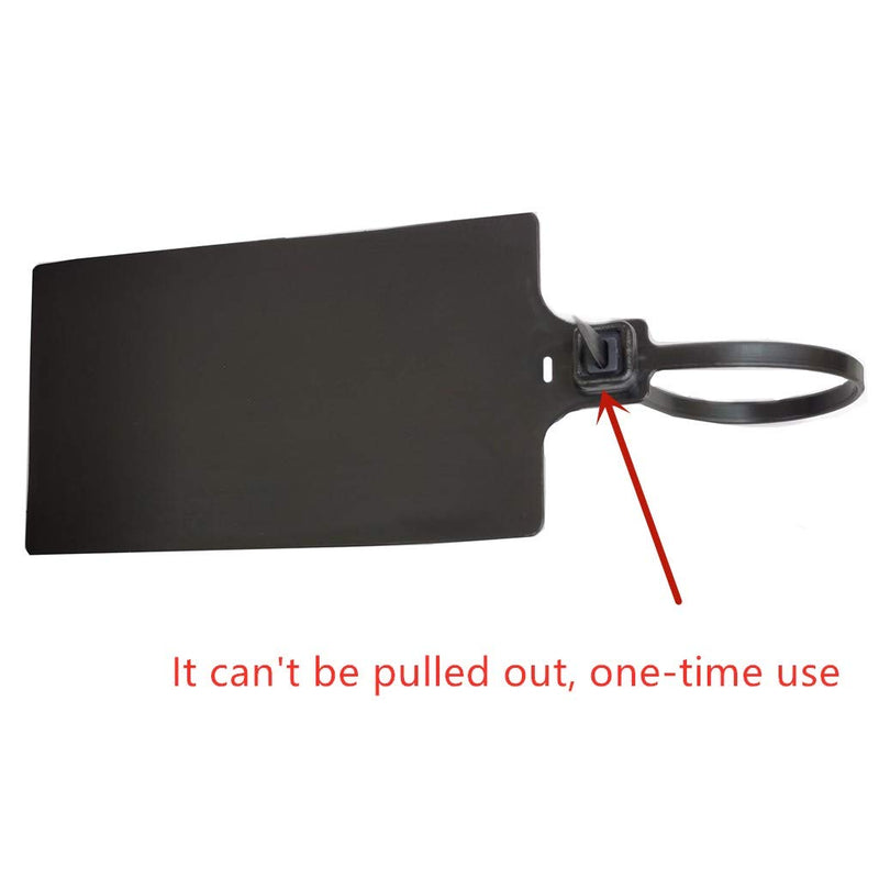 Plastic Seals Shipping Tags Logistics Use Big Sign Tie Large Label Tie, 255mm Total Length, Package of 100pcs (Black) Black