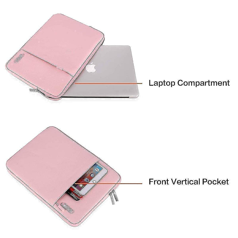 MOSISO Compatible with MacBook Pro 13 inch Case 2016-2020 Release A2338 M1 A2289 A2251 A2159 A1989 A1706 A1708 & Vertical Sleeve Bag, Pink