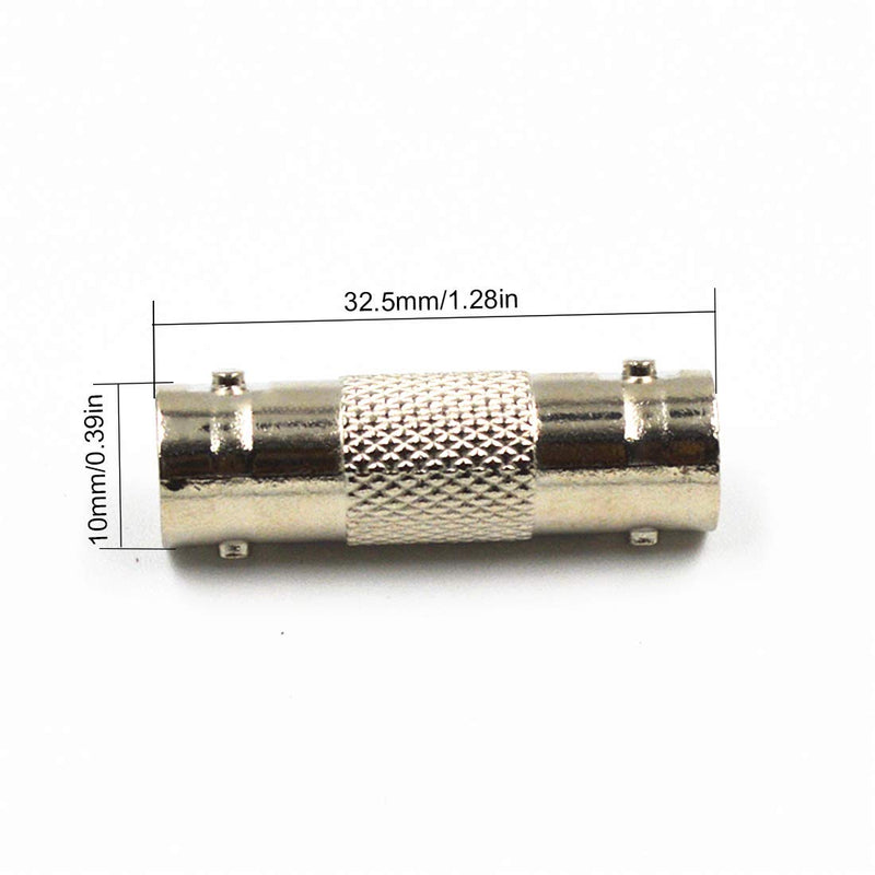 10PCS Lime2018 BNC Female to Female and DC Male to Male Connector 5.5mm x 2.1mm 12V 5A Power Cable Jack Adapter，DC Power Jack Plug Adapter and BNC Connector for CCTV Home Security Surveillance. DC Male Connector+BNC Female Connector(10pcs) B