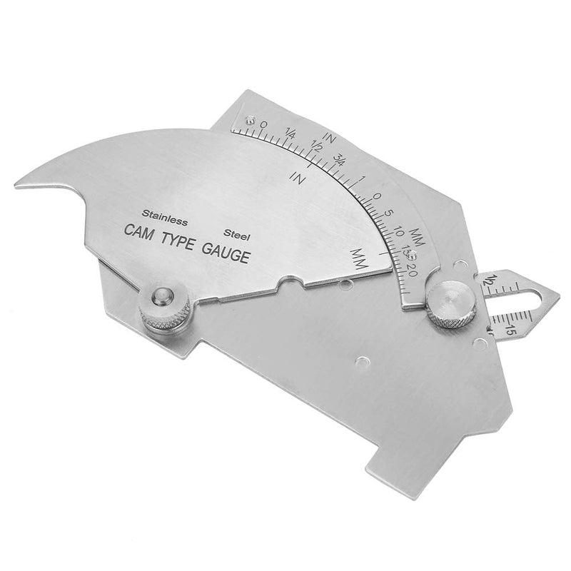 Hyuduo Steel Weld Gauge Sturdy Welding Measure Tool Stainless Steel MG-8 Bridge Welding Gage Seam Inspection Ruler Bridge CAM Welding Gage Weight 192g for Welding Measurement