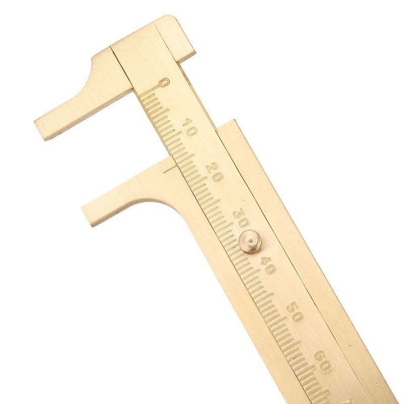 Vernier Caliper, Measure Measurement Tool 0-80mm Mini Ruler Read Value 0.1mm for Archaeology Measuring Jewelry Gemstones