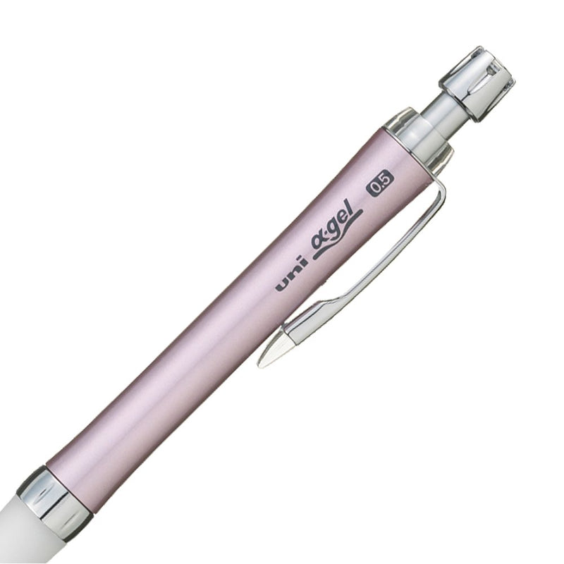 Uni Mechanical Pencil, Slim Model with White Alpha Gel Grip, 0.5mm, Noble Pink (M5807GG1PN.13)