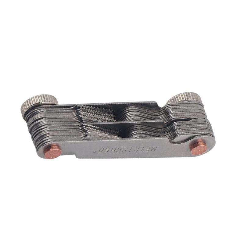 52 pieces thread template stainless steel screw pitch gauge 60 and 55 degree thread plug gage measuring tool Metric + imperial (52 pieces) (Metric+ imperial (52pc)) Metric+ imperial (52pc)