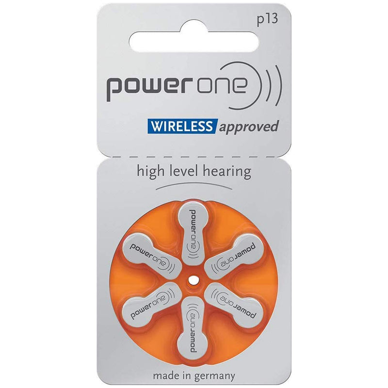 powerone Size 13 Hearing Aid Batteries Zinc Air P13 Pack of 60