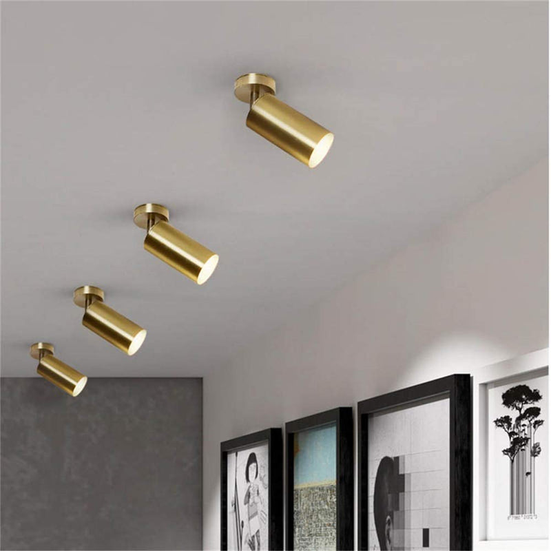 Lywins Gu10 Modern Gold Led Ceiling Spot Light 360° Adjustable Downlight Ceiling Light Clothing Shop Showrooms Exhibition Spotlight Picture Light Display Focus Commercial Lighting