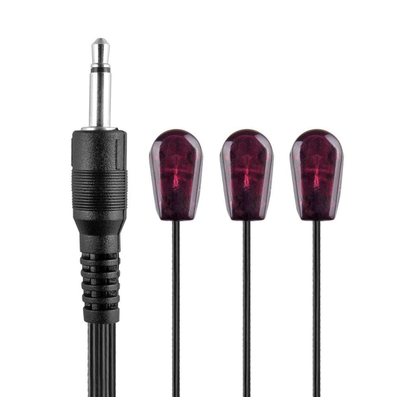 TNP IR Emitter Extender Extension Cable (10 Feet) - Triple 3 Head 3.5mm Jack Infrared Red Transmitter Blaster Blink Eye Wire Cord Compatible with IR Repeater Extender System Kit, Xbox One 3 IR Eye Emitter
