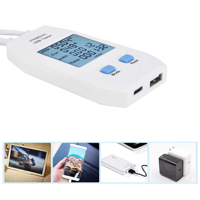 UNI-T LCD USB Tester Detector Voltmeter Ammeter Digital Power Capacity Tester Meter for Cable Measurement(UT658 Dual)