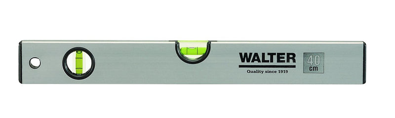 WALTER spirit level set 4 pieces. Spirit level in lengths 40cm, 60cm and 100cm & mini spirit level | with 3 levels for precise measurements, comfortable handling | robust & lightweight aluminum housing