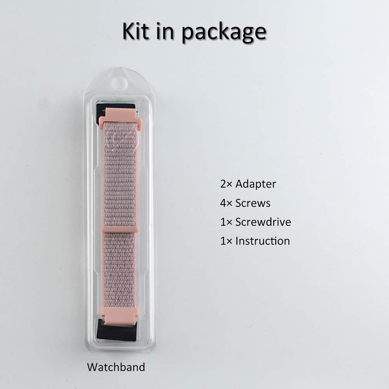 C2D Joy Compatible with Garmin Forerunner 35 Watch Band Replacement (Adapter, Screws and Screwdriver) Sport Mesh Strap Nylon Weave Garmin 35 Running Watch Accessories Watchband - 10#, M/6.5-8.5 in. 10# Dark Black Medium (Fits 6.5â€-8.5â€œ wrists)