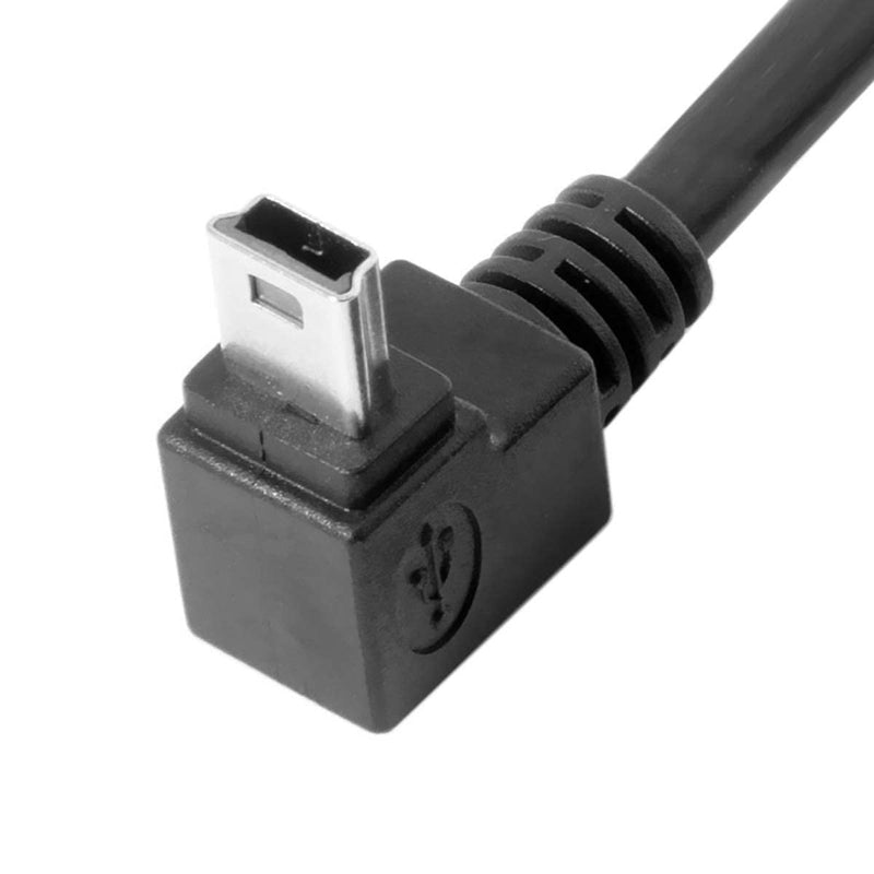 chenyang CY Down Angled 90 Degree Mini USB 2.0 B Type 5Pin Male to USB Male Data Cable 0.5M