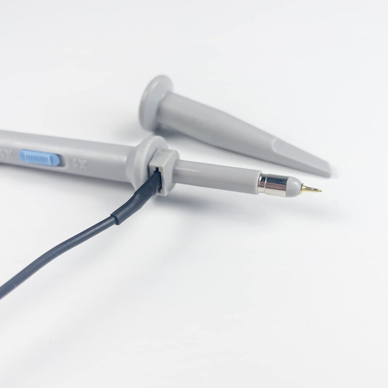 OWON 200 MHz oscilloscope probe kit, BNC oscilloscope clamp probe attenuation can be adjusted by 1x or 10x slide switch for oscilloscope probes/200Mhz