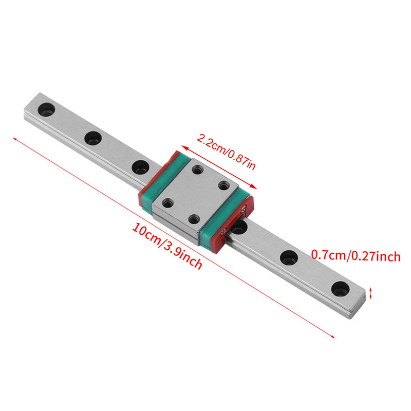 100mm Linear Rail Guide Portable High Precision Miniature Linear Motion Guide with Sliding Rail Block