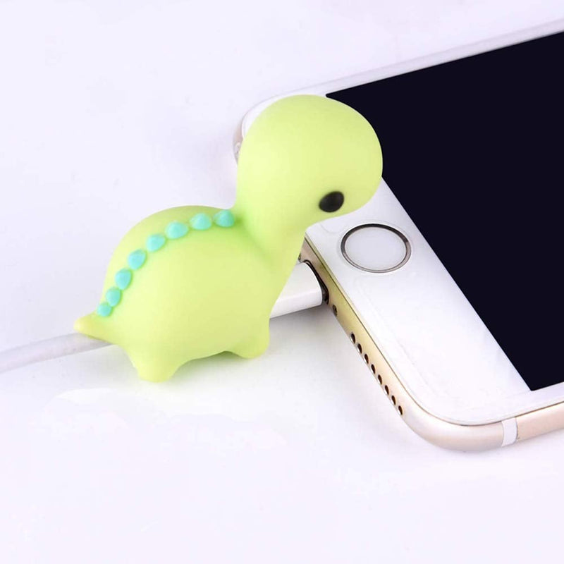 ZOEAST(TM) 3pcs Cartoon Animal Fruits Protector USB Charger Saver Charging Data Earphone Line Protector Compatible with All iPhone iPad iPod and Most Android Phones (Dinosaur Fish Unicorn) Dinosaur Fish Unicorn