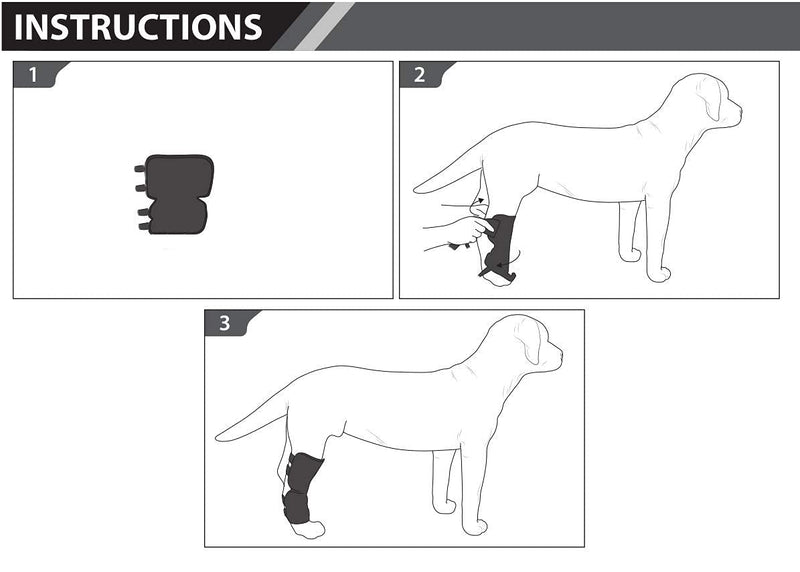 Labra Extra Supportive Dog Canine Rear Leg Hock Joint Wrap Protects Wounds as They Heal Compression Brace Heals and Prevents Injuries and Sprains Helps Arthritis … Medium
