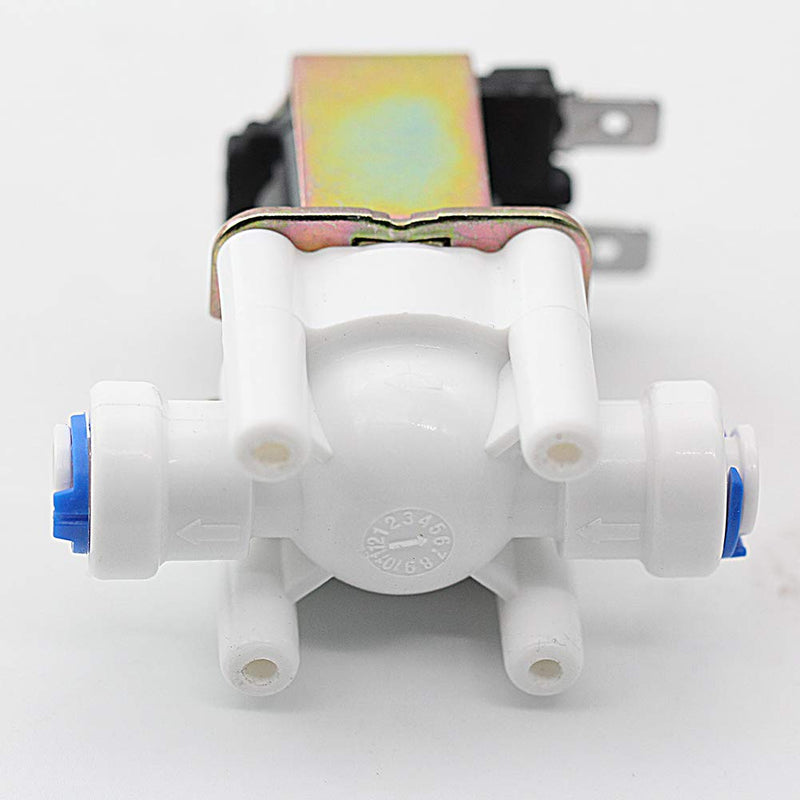 DIGITEN DC 12V 1/4" Inlet Feed Water Solenoid Valve Quick Connect N/C normally Closed 0.02-0.8Mpa