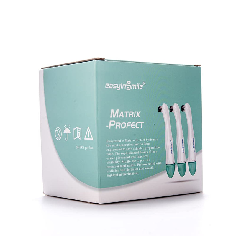 SNAWOP Dental Matrix Bands 50PCS Metal Matrices Standard/Curved Matrix-Profecto with Adjustable Retainer for Crownwork (6MM Curved) 6MM Curved