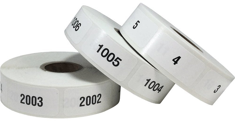 Consecutive Number Labels 1-3000 Bulk Pack 3/4 x 1 1/2 Inch Rectangle Small Number Stickers for Inventory