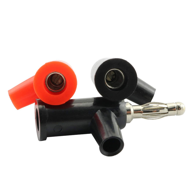 Longdex Banana Plug 6PCS Solderless Stackable Test Lead Connector 4mm Banana Plug Red Black 建议更改