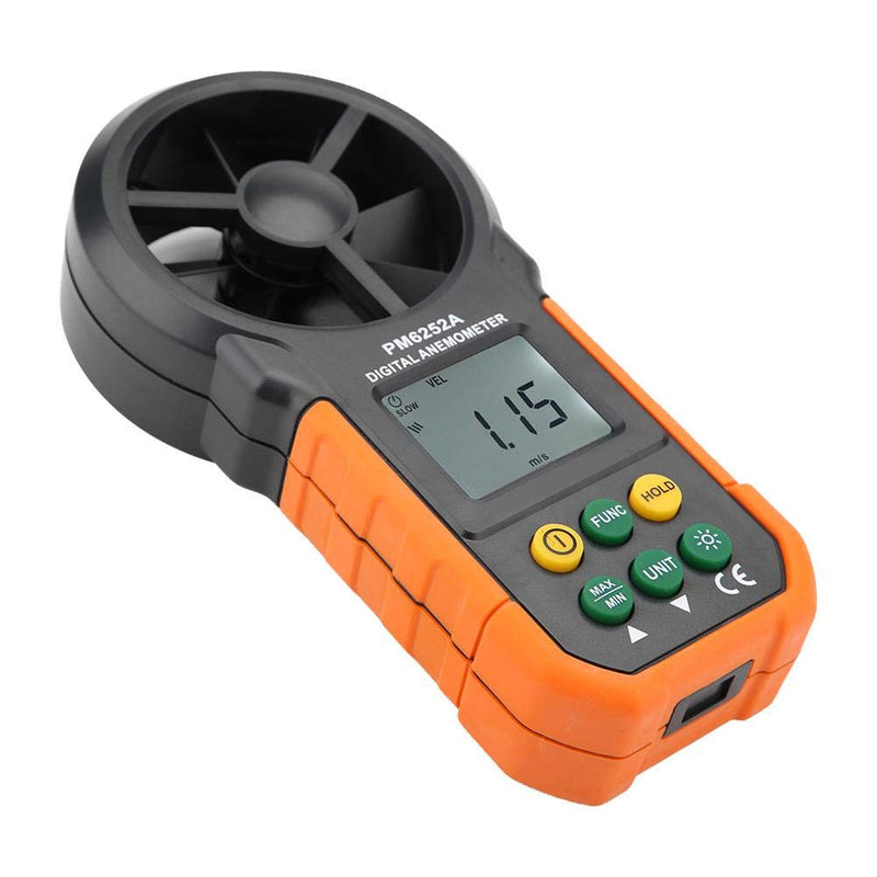 Handheld Digital Anemometer PM6252A Wind Speed Meter Air Flow Meter with LCD Display Backlight for Windsurfing Kite Flying Sailing Surfing Fishing
