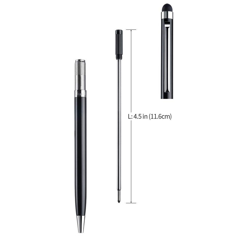 4.5 in (11.6cm) Replaceable Ballpoint Pen Refills Specially for ChaoQ Slim Series Stylus Pens (Pack of 10, Black Ink)