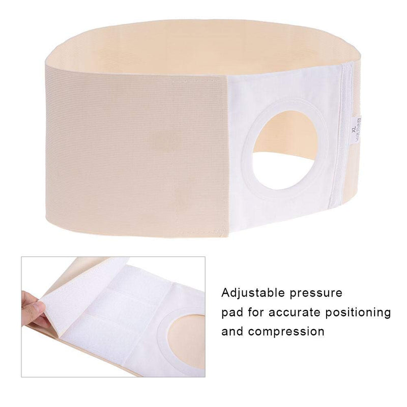 3 Sizes Ostomy Belt, Unisex Ostomy Hernia Support Belt Abdominal Binder Brace Ostomy Hernia Belt Stoma Support Wraps for Prevent Parastomal Hernia Stoma Opening(L) L