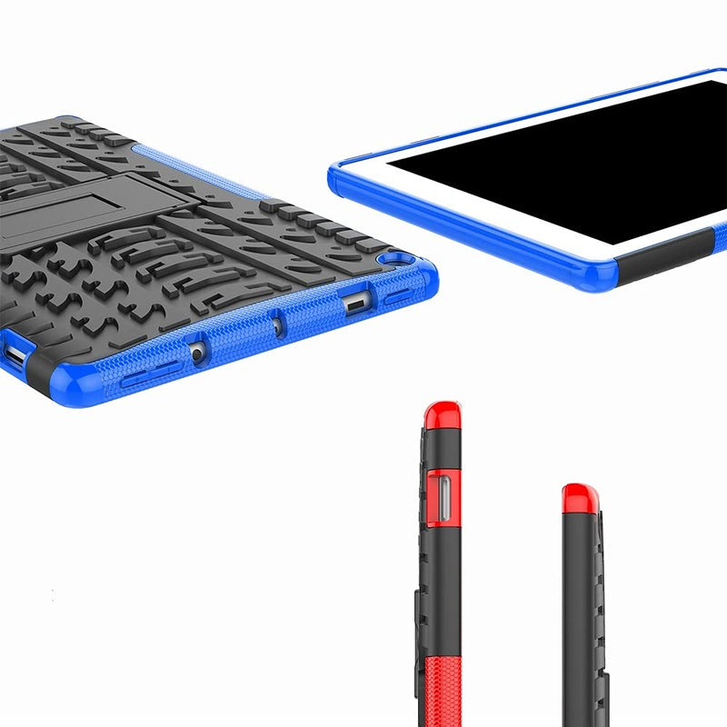 Boskin for F l R E10 case 2019 2017 Release 9th 7th Generation,Kickstand Heavy Duty Cover (Red 19/17) Red 19/17