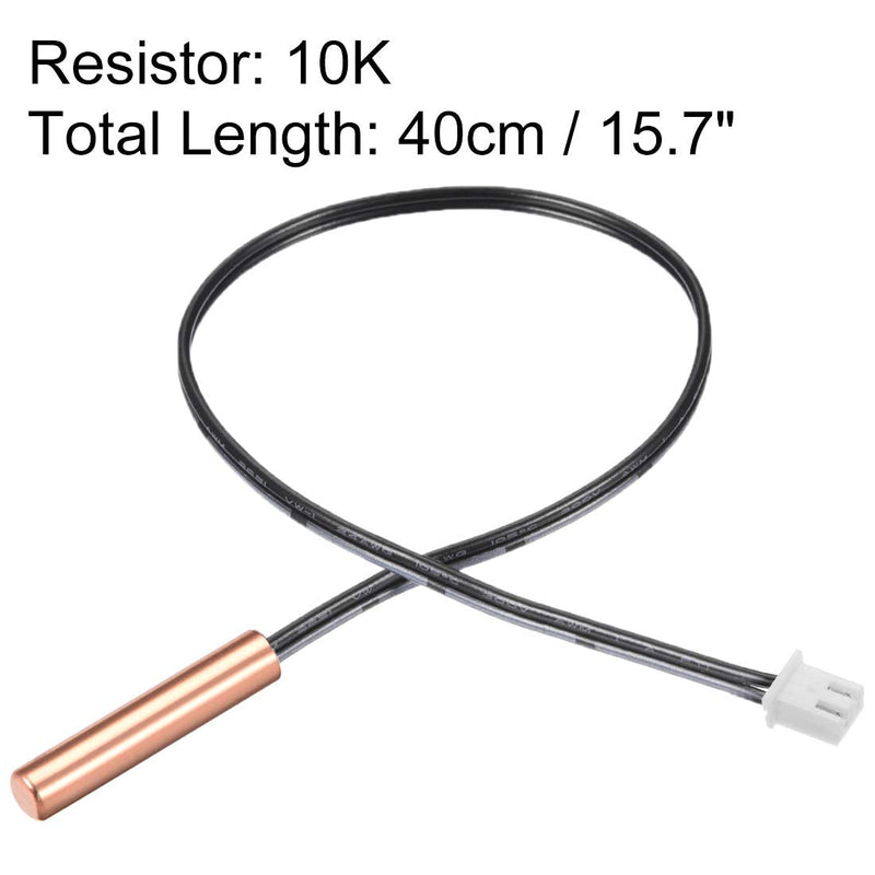 uxcell 5 Pcs 10K NTC Thermistor Probe 15.7 Inch Copper Sensitive Temperature Temp Sensor for Air Conditioner