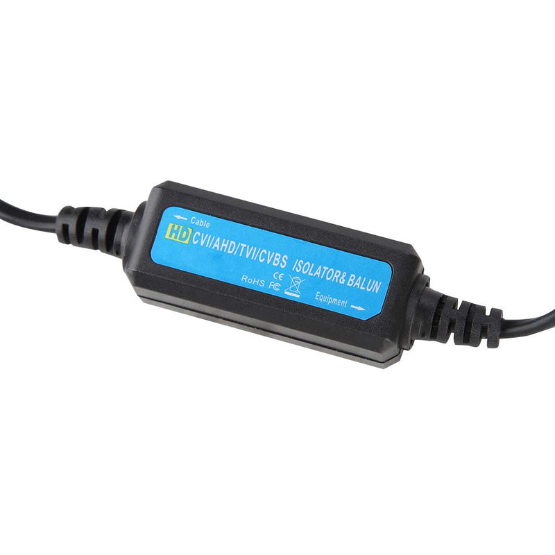 HD-TVI/CVI/AHD/CVBS Ground Loop Isolator Video Balun Coaxial BNC Male to Female for Camera