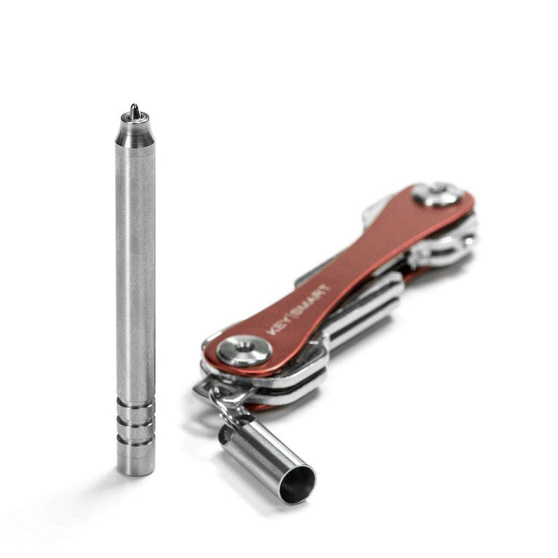 KeySmart Nano Pen - Stainless Steel Mini Ballpoint Key Ring Pen